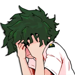 😭 137ef9e9 Izuku Midoriya My Hero Academia 애니메이션, 만화, 나의 히어로 아카데미아, 미도리야 이즈쿠, 캐릭터, 스티커 telegram sticker