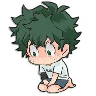 ☺️ d2c3171e Izuku Midoriya My Hero Academia タオル 애니메이션, 만화, 치비, 데쿠, 나의 히어로 아카데미아, 미도리야 이즈쿠 telegram sticker