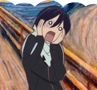 😱 c45db96c anime, impactado, grito, expresión, dibujos animados, divertido, meme telegram sticker
