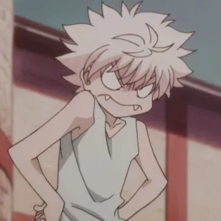 😤 f0708b12 Killua Zoldyck Hunter x Hunter Anime, Killua, Hunter x Hunter, Enojado, Personaje telegram sticker