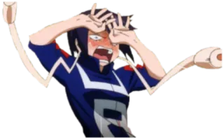 😱 0defaaac Kyoka Jiro My Hero Academia anime, manga, embarrassed, hero, ears, quirk telegram sticker