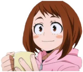 ☕ 14cbd028 Ochaco Uraraka My Hero Academia anime, my hero academia, ochaco, uraraka, cute telegram sticker