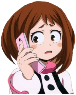 📱 9a326379 Ochaco Uraraka My Hero Academia anime, manga, phone, ochaco, uraraka telegram sticker