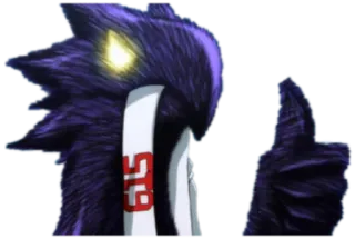👍 d5cc1f1c Fumikage Tokoyami My Hero Academia anime, thumbs up, tokoyami, dark shadow, mha telegram sticker