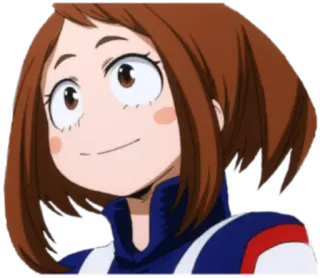 🙂 ff9a90cf Ochaco Uraraka My Hero Academia anime, hero, ochaco, uraraka, my hero academia telegram sticker