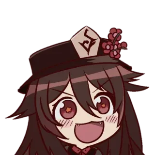 ☺️ 7b2f206a Hu Tao Genshin Impact Hu Tao, Genshin Impact, anime, gioco, carino, personaggio telegram sticker