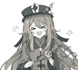 😏 a012e893 Hu Tao Genshin Impact Anime, Carino, Kawaii, Cartone animato, Gioco, Hu Tao, Genshin Impact telegram sticker