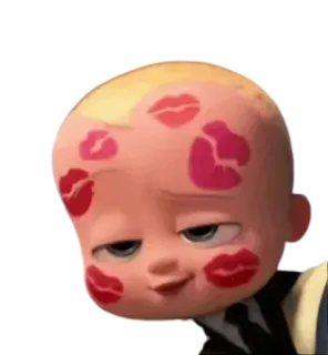 🥰 90134c8f Boss Baby The Boss Baby bekas ciuman, bayi, kartun, animasi whatsapp sticker