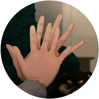 🤲 a990496e 手, 子犬, ポートレート, 友情, ペット telegram sticker