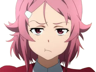 😕 4a11f641 Lisbeth Sword Art Online anime, cartoon, Lisbeth, Sword Art Online whatsapp sticker