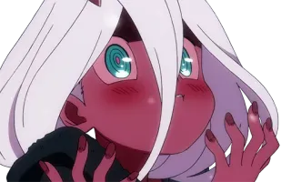 😋 6d217fd6 Zero Two Darling in the Franxx anime, Zero Two, Darling in the Franxx, cute, blush whatsapp sticker