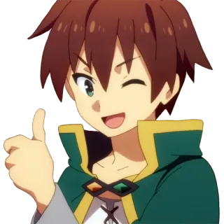 👍 742f4159 Kazuma KonoSuba anime, character, kazuma, konosuba, thumbs up whatsapp sticker