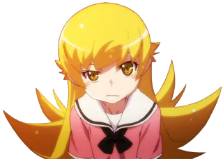 🤨 927340fc Shinobu Oshino Monogatari anime, girl, character, shinobu oshino, monogatari whatsapp sticker