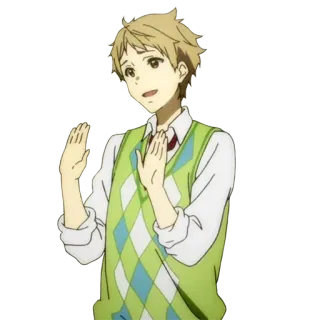 🙌 9e7170ed anime, character, boy, cartoon whatsapp sticker