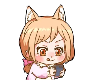 📱 6725e195 อนิเมะ, สาวหมาป่า, น่ารัก, จิบิ, เคโมะมิมิ telegram sticker