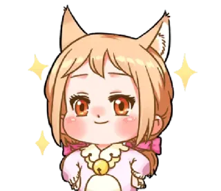 ✨ f0de8283 อนิเมะ, สาวหูแมว, คาวาอิ, ประกาย, การ์ตูน, น่ารัก, ตัวละคร telegram sticker