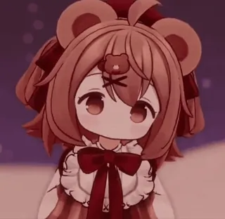 🐻 d7e7f706 สาวอนิเมะ, การ์ตูน, คาวาอิ, น่ารัก, หมี, Vtuber telegram sticker