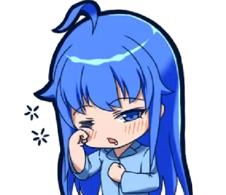 🥱 aada1749 Anime, Chibi, Lucu, Mengantuk, Lelah, Kawaii whatsapp sticker