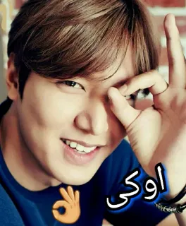 👌 25fc8b22 اوکی ok, vale, gesto con la mano, aprobación, persa, hombre, cara whatsapp sticker