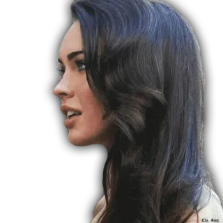 ๐ค a5e0aef2 megan fox, actress, face, profile, woman, celebrity telegram sticker