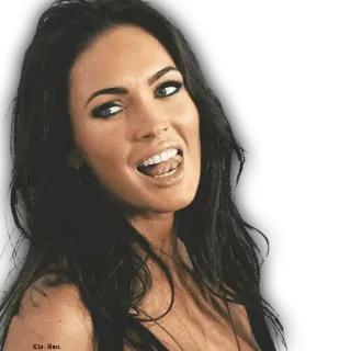 ๐ bd555fea Megan Fox actress, celebrity, woman, beautiful, tongue telegram sticker