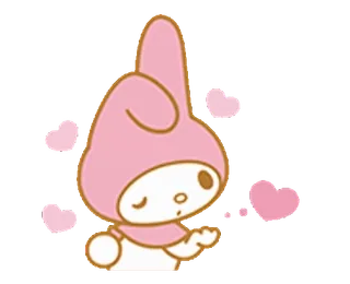 💖 2926e609 My Melody My Melody, Sanrio, lindo, kawaii, rosa, conejo whatsapp sticker
