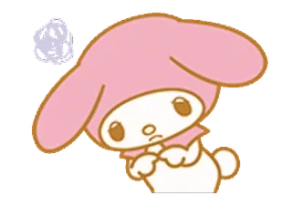 💖 e4577c87 My Melody My Melody, Sanrio, lindo, kawaii, personaje de dibujos animados, conejo whatsapp sticker