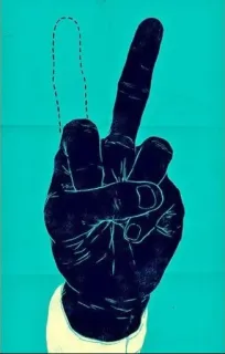 🖕 d34648c0 pace, gesto della mano, vittoria, dito, segno di pace telegram sticker