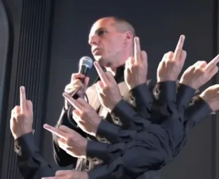 🖕 efdf40d5 dito medio, offensivo, gesto, uomo, speaker telegram sticker