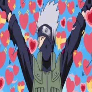 ❤️ 12ed8616 Kakashi Hatake Naruto Anime, Corazones, Kakashi, Hatake, Amor, Ninja telegram sticker