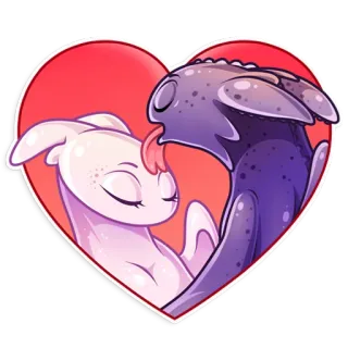 💏 75229745 Toothless How to Train Your Dragon dragons, amour, animation, dessin animé, cœur telegram sticker