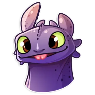 😛 ca0de1fe Toothless How to Train Your Dragon dragon, mignon, animal, dessin animé telegram sticker