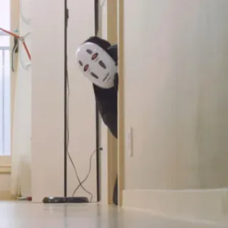 👁‍🗨 e6cf1213 No-Face Spirited Away No Face, Spirited Away, Ghibli, anime, mask, ghost, character telegram sticker