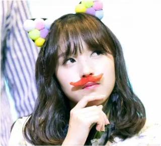 🧐 7f7f536c woman, portrait, cute, moustache, bow, girl, pretty telegram sticker