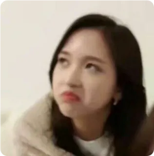 😏 fc236be4 woman, face, expression, annoyed, pouting, person, cute telegram sticker