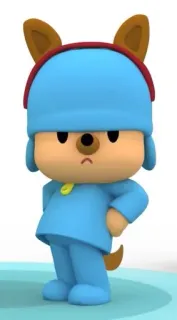 💙 d4801522 Loula Pocoyo Loula, Pocoyo, anjing, kartun, anak anjing whatsapp sticker