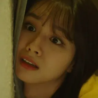 🤍 4a5f90a5 wanita, asia, potret, takut, wajah whatsapp sticker