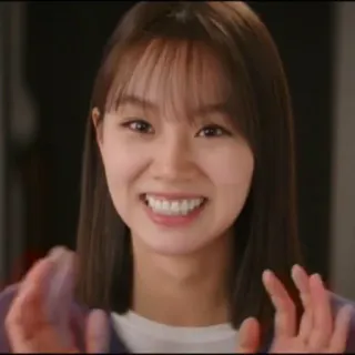 🤍 7ea0767a wanita, tersenyum, bahagia, orang, ceria, Asia, Korea whatsapp sticker