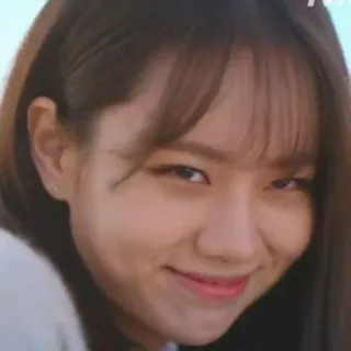 🤍 a52bce0b wanita, potret, tersenyum, wajah, korea whatsapp sticker