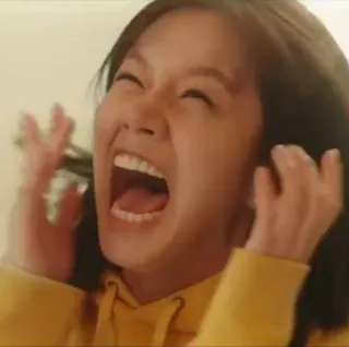 🤍 f37e2403 teriakan, ekspresi, ketakutan, wanita, emosi whatsapp sticker