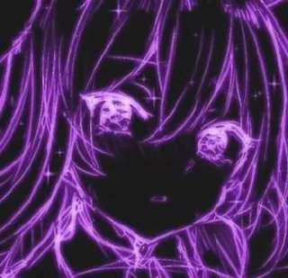 💓 a043bc3c Аниме, Эстетика, Фиолетовый, Мультфильм, Девочка, Неон telegram sticker