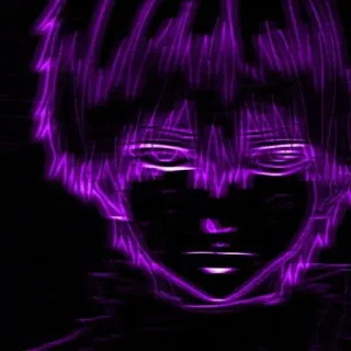 💓 f5875b05 Аниме, Искусство, Фиолетовый, Лицо, Иллюстрация telegram sticker