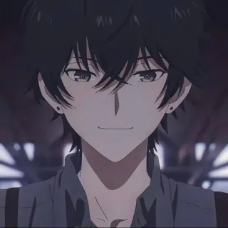 🌌 4352adb5 อนิเมะ, ผู้ชาย, ตัวละคร, ผมสีดำ telegram sticker