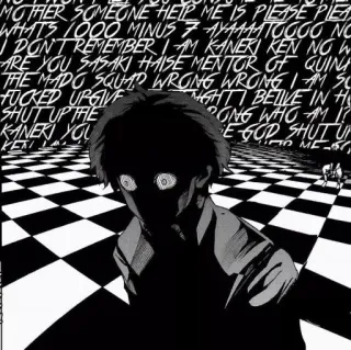 🈵 986de9e5 Kaneki Ken MOTHER SOMEONE HELP ME IS PLEASE PIES WHATS 1000 MINUS 7 AYA44ATOGGO NO DON'T REMEMBER I AM KANERI KEN NO W ARE YOU SASAKI HAISE MENTOR OF QUING THE MADO SQUAD WRONG WRONG I AM SO FUCKED UPGIVE NGHTI BELIVE IN H SHUT UP THE PONG WHO AM I? KANERI YOU GOP SHUT U KEN อนิเมะ, มังงะ, สยองขวัญ, มืด, Tokyo Ghoul telegram sticker
