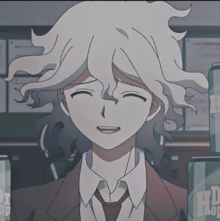 🅱 bceac69d Nagito Komaeda Danganronpa อนิเมะ, มังงะ, Danganronpa, นากิโตะ โคมะเอดะ, ยิ้ม, ตัวละคร telegram sticker