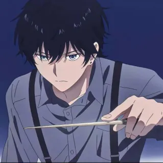 🌽 c7054fd6 อนิเมะ, ผู้ชาย, สายเอี๊ยม, ไม้กายสิทธิ์ telegram sticker