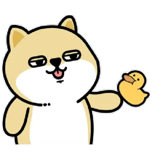 ✳️ 0ea408e6 anjing, bebek, hewan, lucu, kocak, kartun, stiker telegram sticker