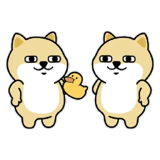 ✳️ 2929c4a5 anjing, hewan, bebek, kartun, imut, stiker telegram sticker