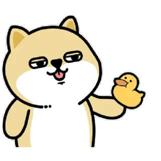 ✳️ 6e961736 anjing, bebek, kartun, hewan, imut, stiker, lucu telegram sticker