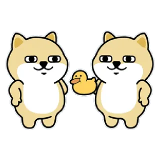 ✳️ 8e64af05 Kartun, Anjing, Bebek, Lucu, Binatang, Stiker telegram sticker
